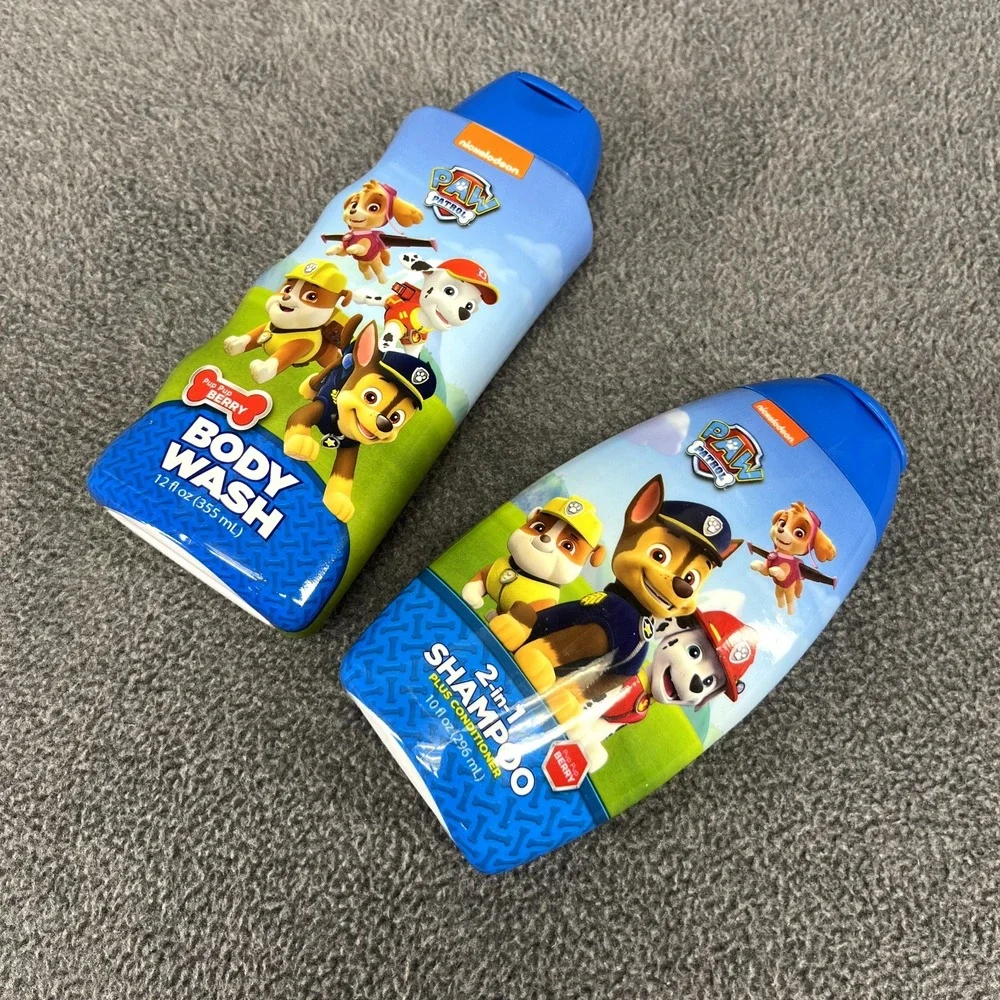 PAW‎ PATROL Bath Body Wash & 2 in 1 Shampoo Conditioner Set Pup Pup Berry Lot